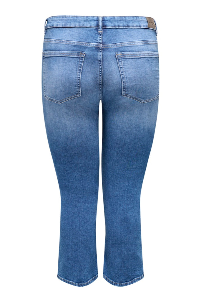 Willy Cropped 3/4 Flared Jeans Blå "32