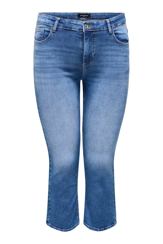 Willy Cropped 3/4 Flared Jeans Blå "32
