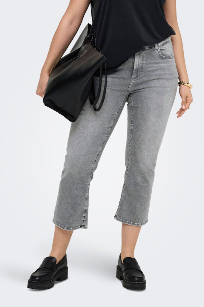 Willy Cropped 3/4 Flared Jeans Grå "30