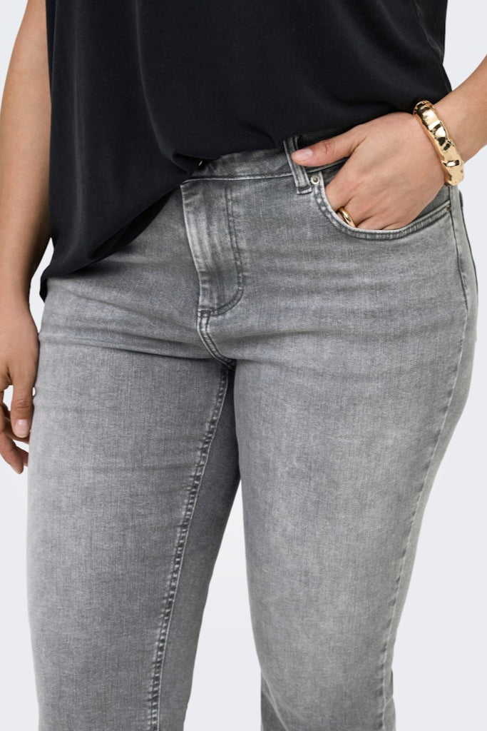 Willy Cropped 3/4 Flared Jeans Grå "30
