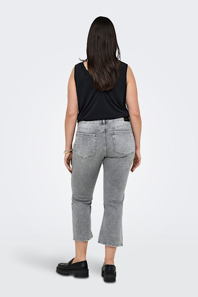 Willy Cropped 3/4 Flared Jeans Grå "30
