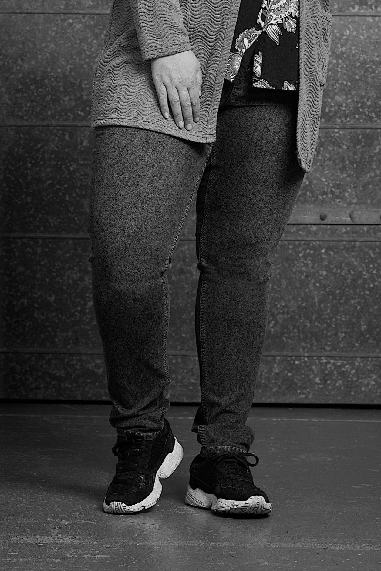 Jeans Stomp Fit Sort