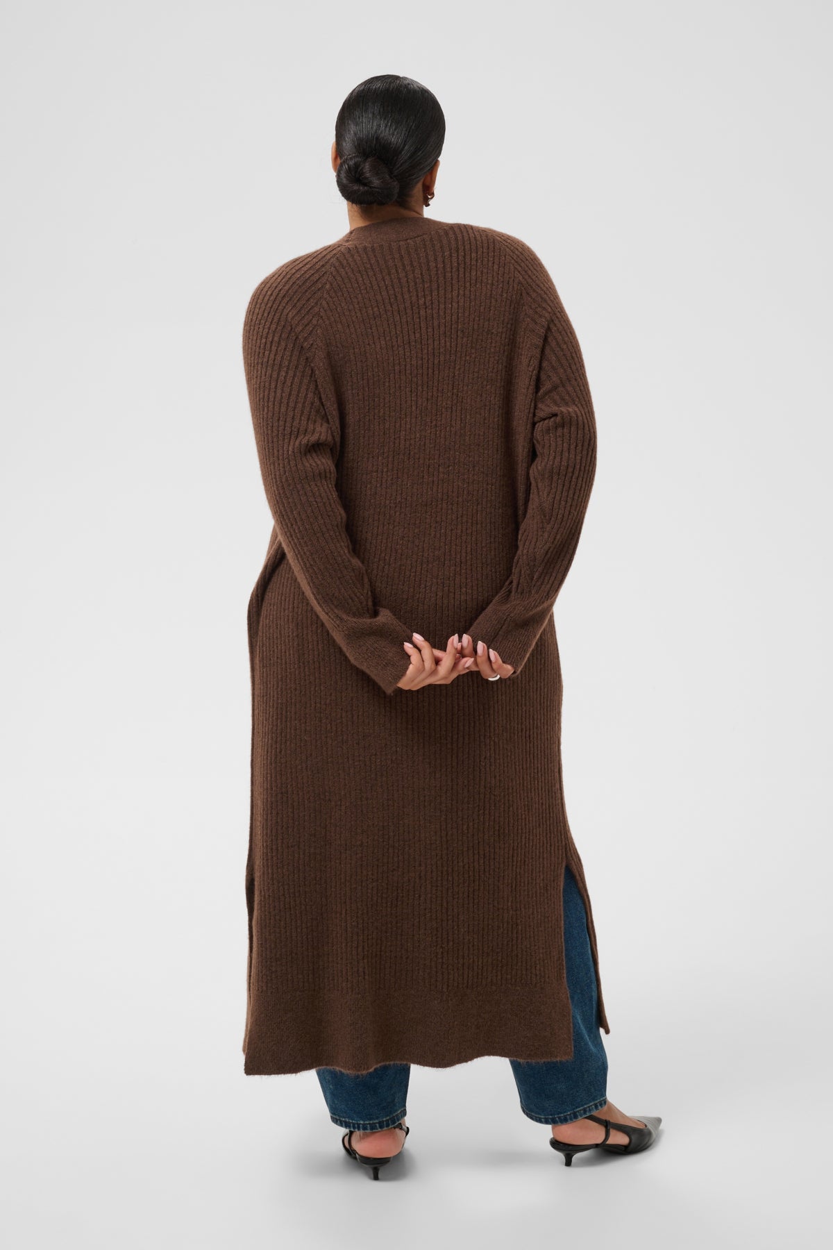 KCrinye Lang Cardigan Brun