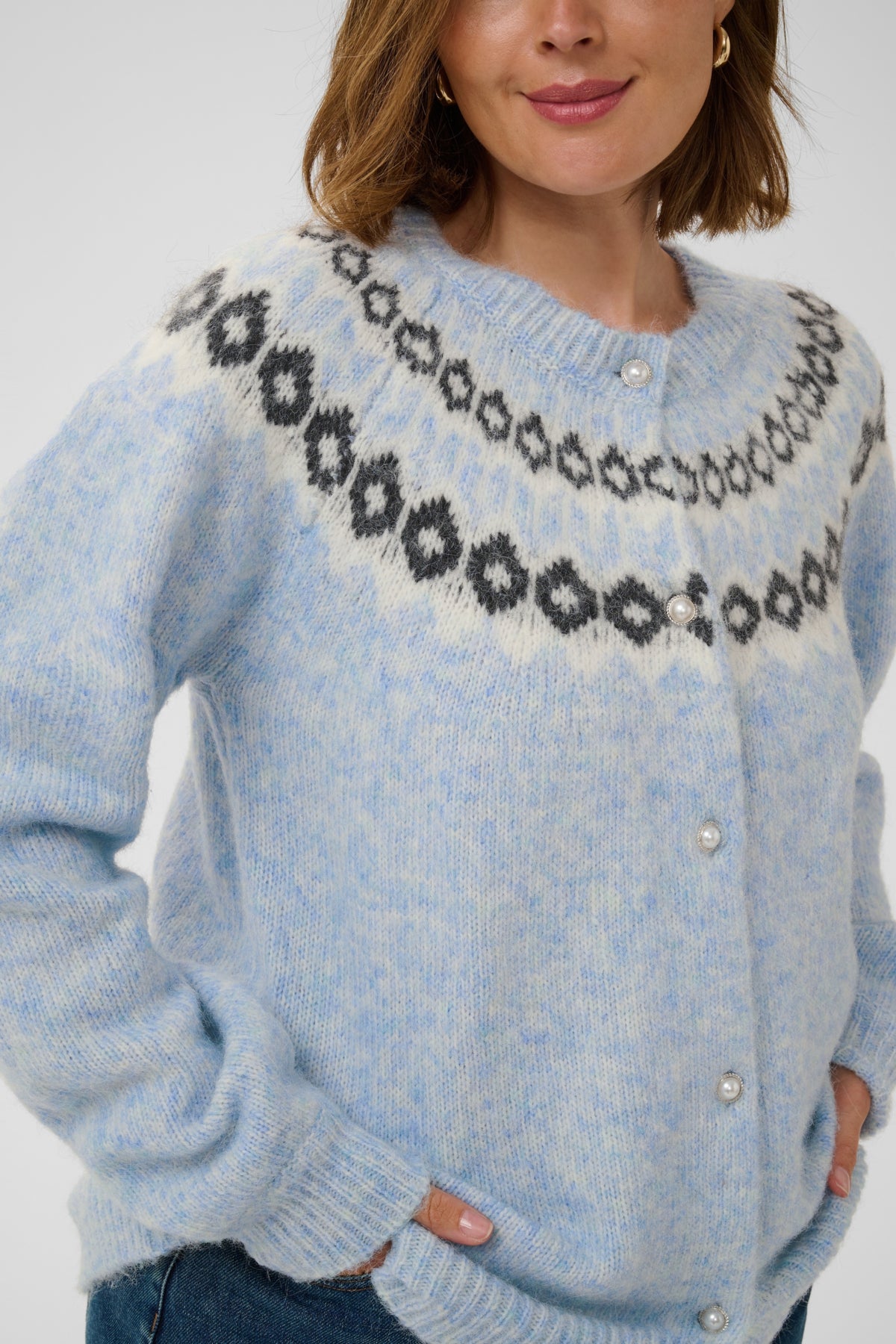 KCbettany Strik Cardigan Blå