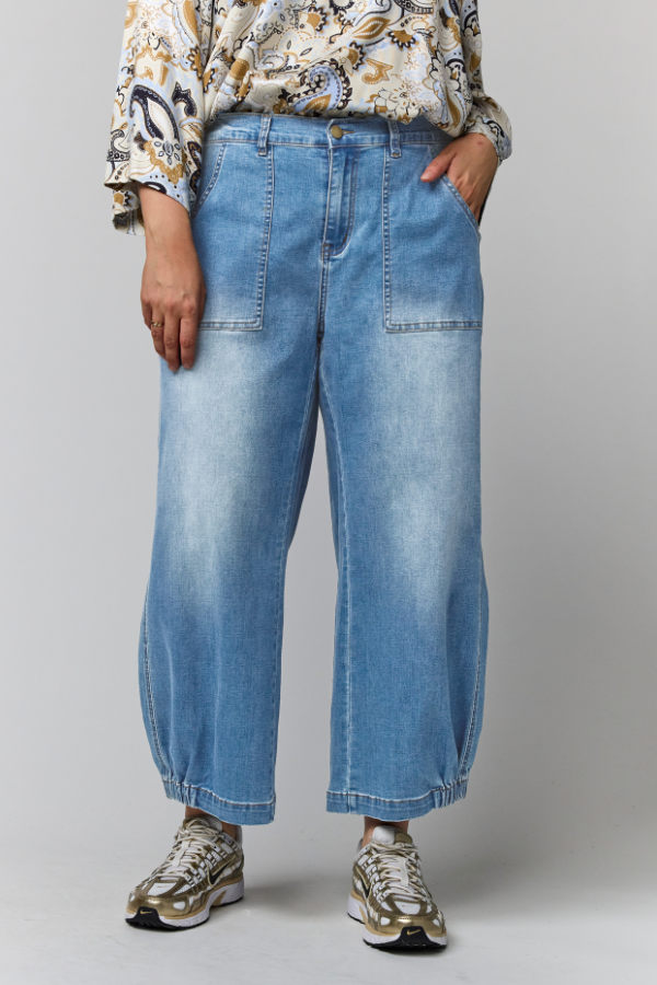 Clara Baggy Bukser Lyseblå Denim