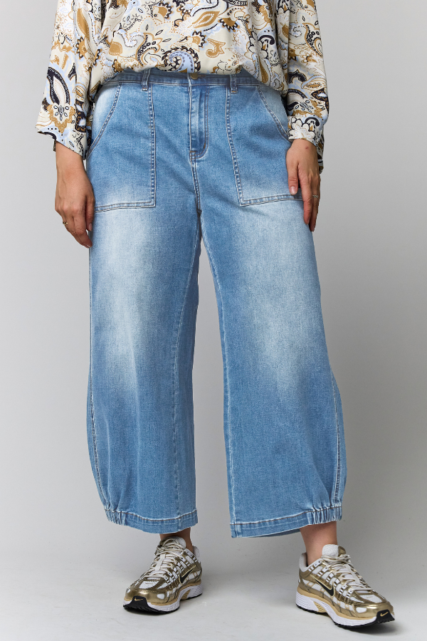 Clara Baggy Bukser Lyseblå Denim