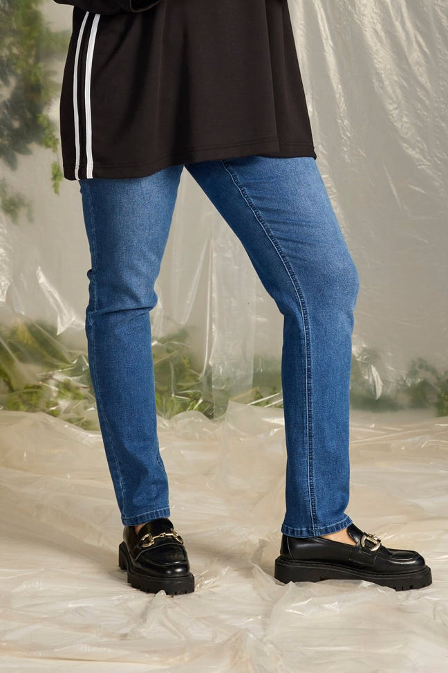 Stomp Fit Jeans Mørkeblå