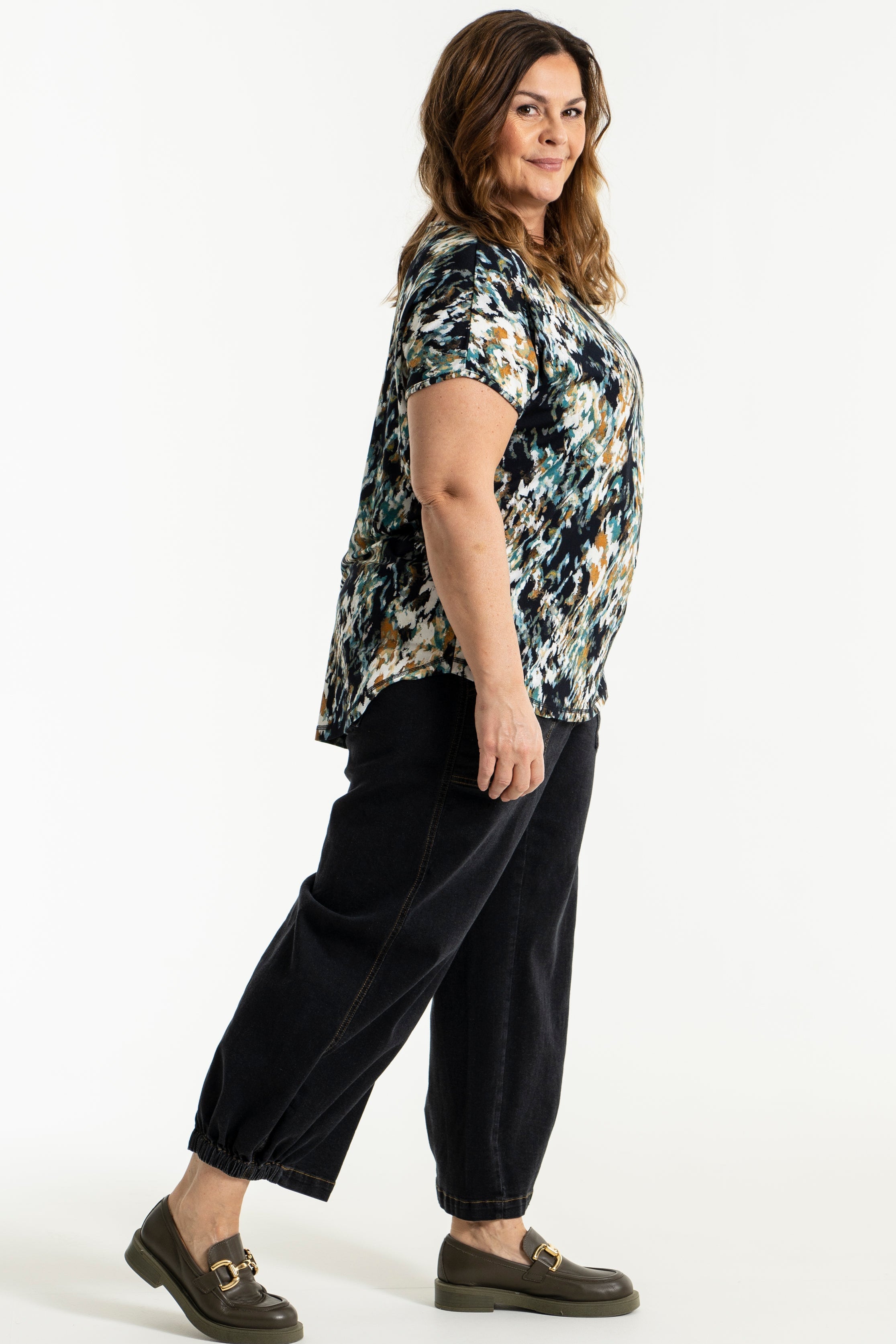 Clara Baggy Bukser Sort Denim