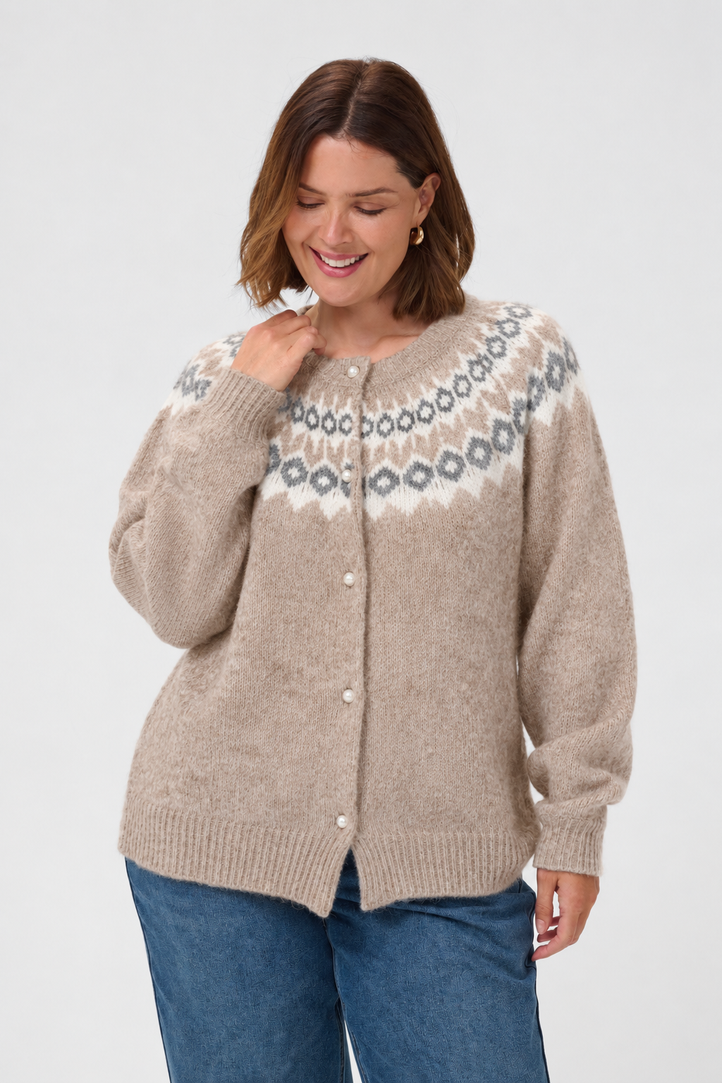 KCbettany Strik Cardigan Beige