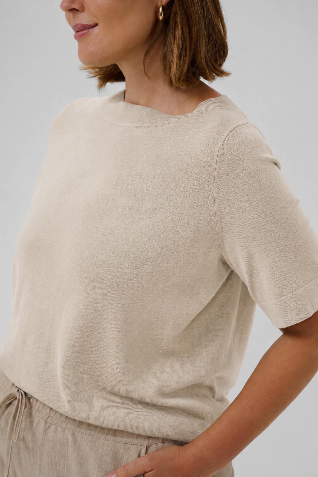 KClizzy Strik Bluse Beige