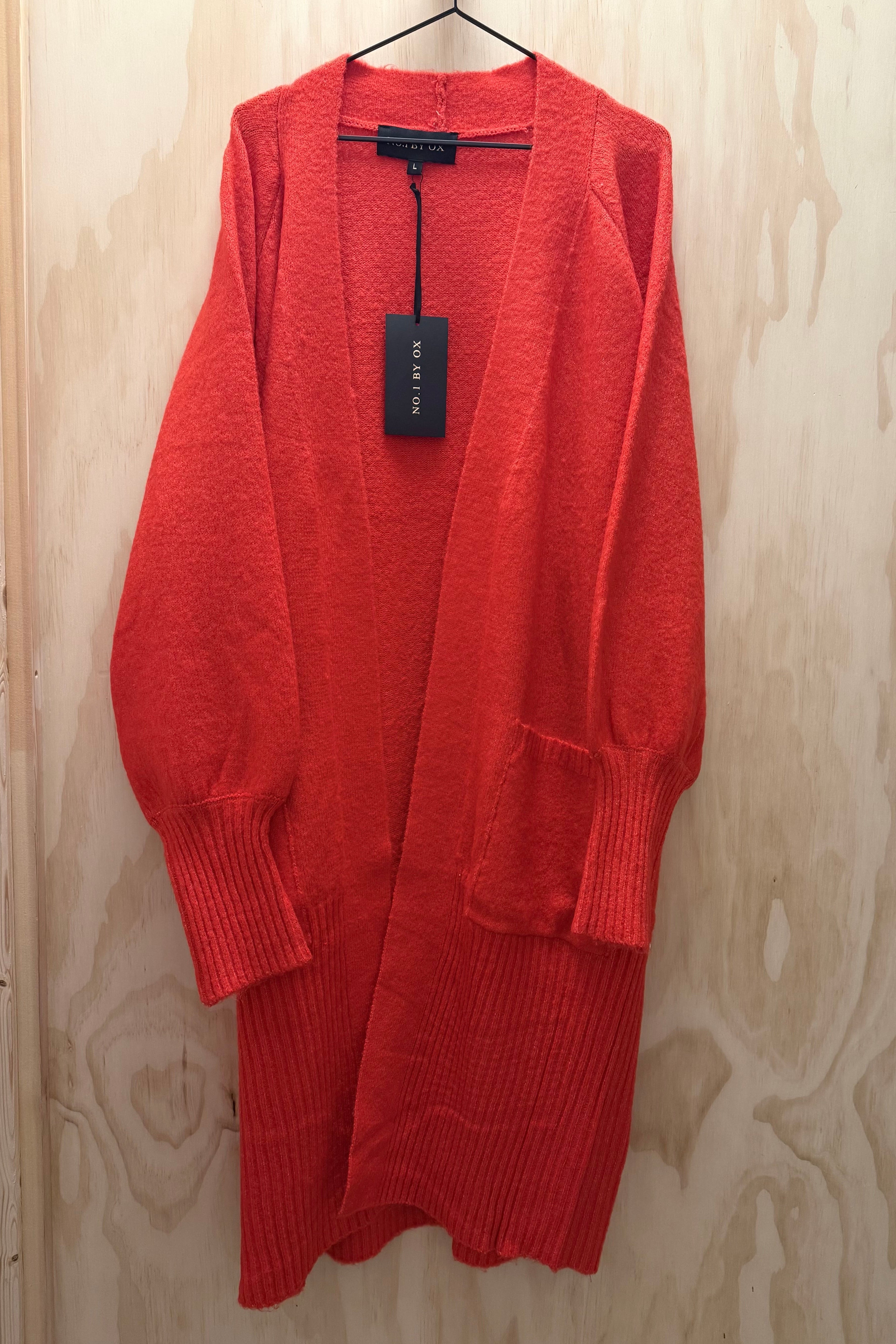 Lang Cardigan Tomato Red