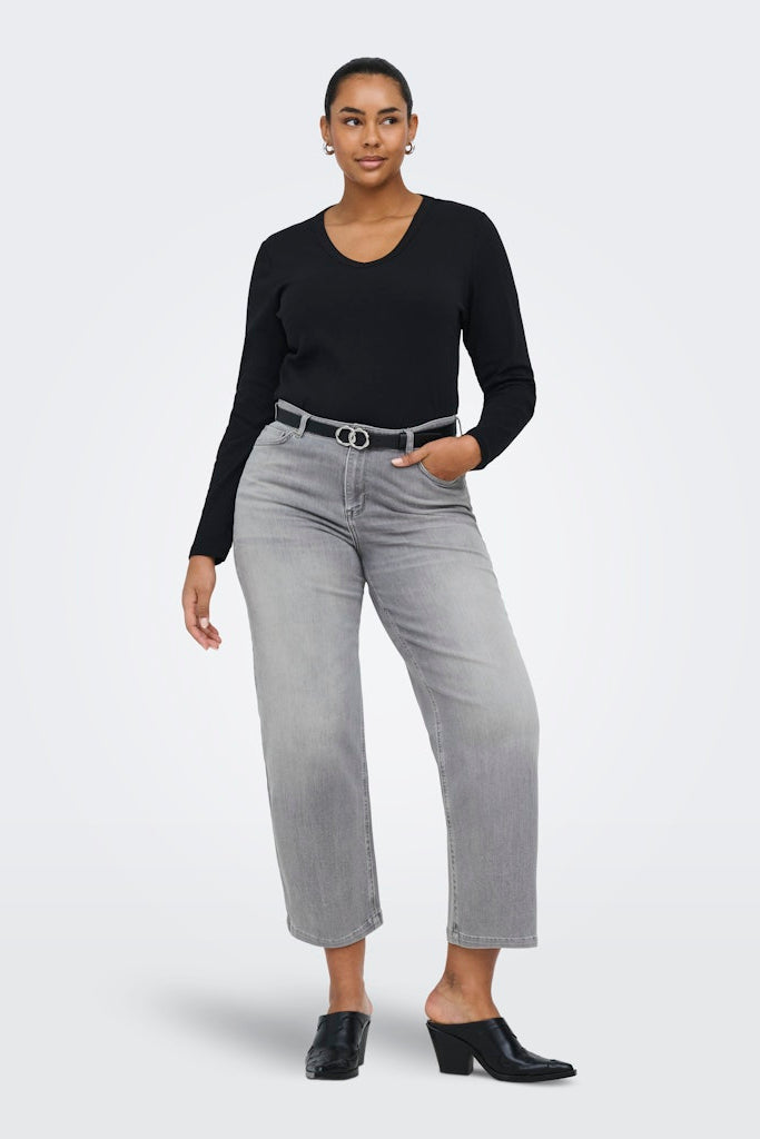 Willy Crop Jeans med vidde Grå