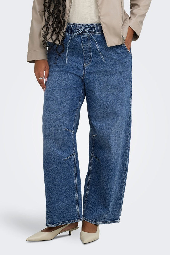 Ziva Pull-up jeans med barrel fit