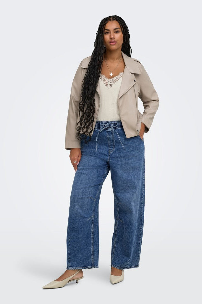 Ziva Pull-up jeans med barrel fit