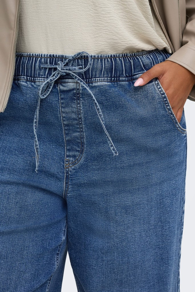 Ziva Pull-up jeans med barrel fit