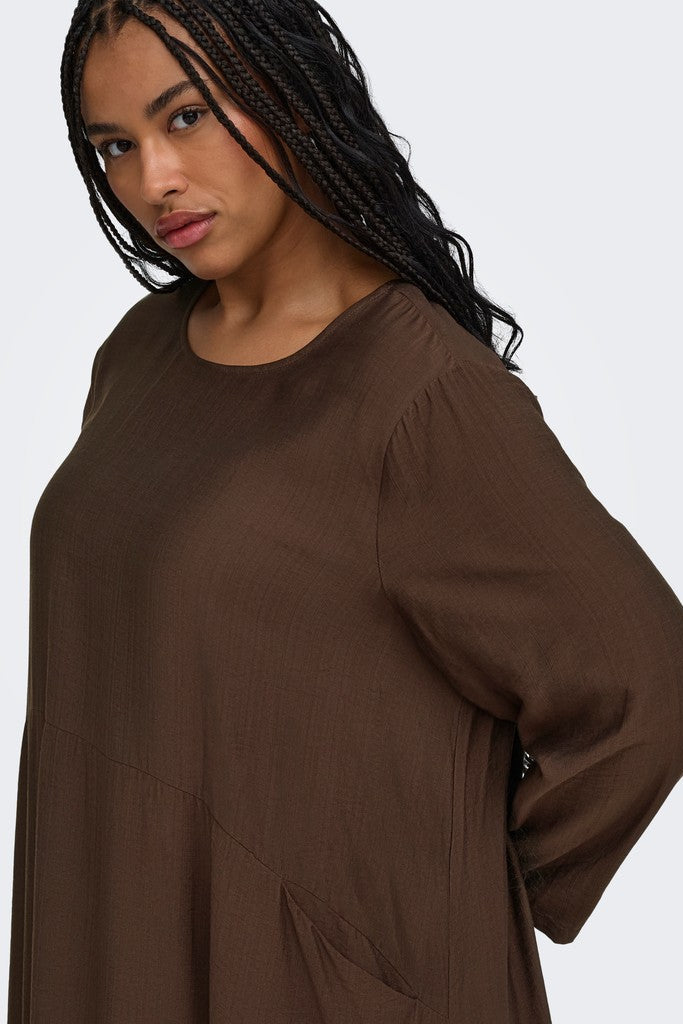 Joanne Midi Kjole Brun