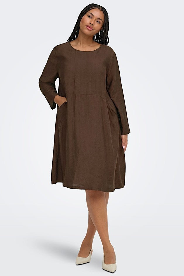 Joanne Midi Kjole Brun