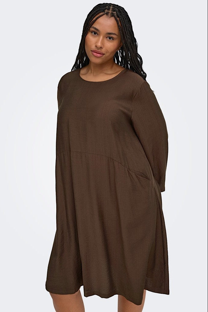 Joanne Midi Kjole Brun
