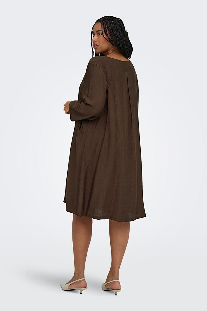 Joanne Midi Kjole Brun