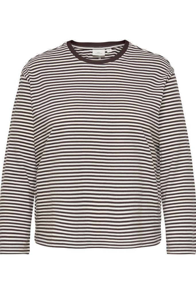 Carfreja Stribet Bluse brun