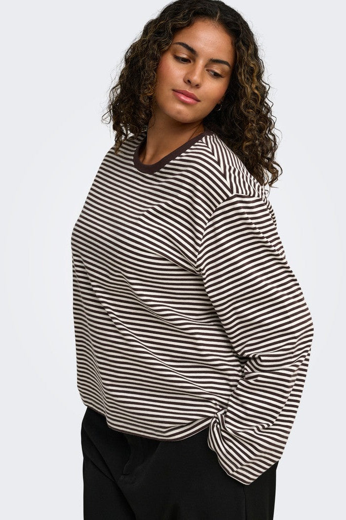 Carfreja Stribet Bluse brun