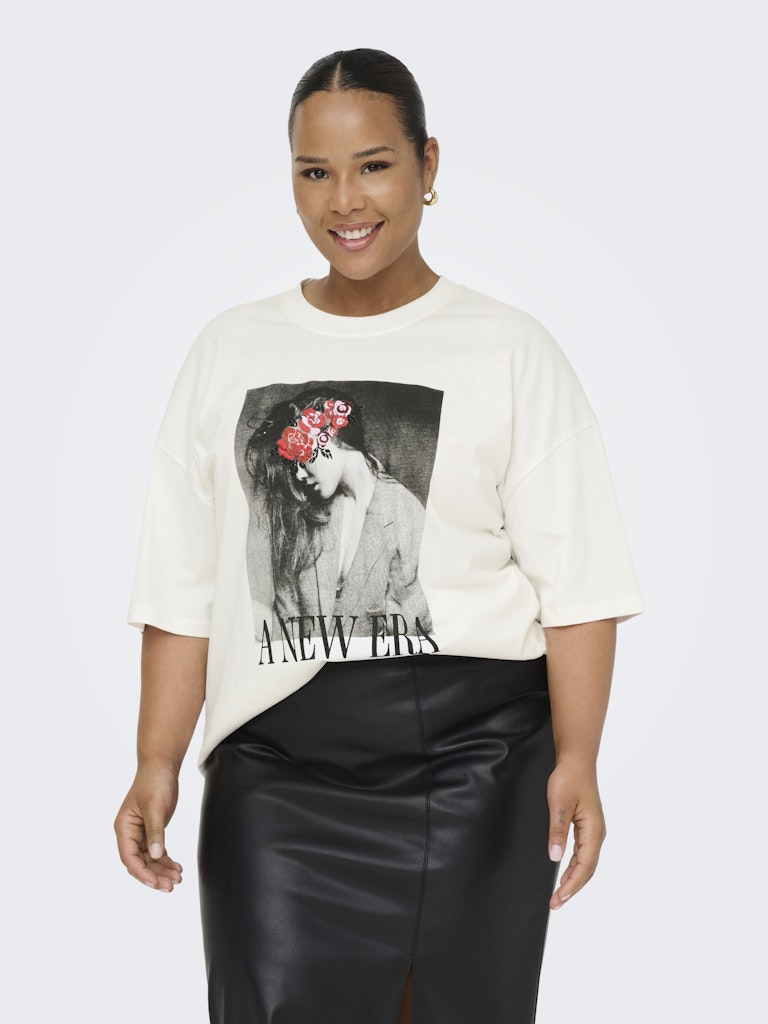 Winova Oversize T-shirt Råhvid