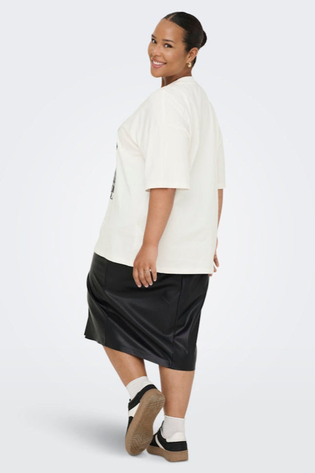 Winova Oversize T-shirt Råhvid