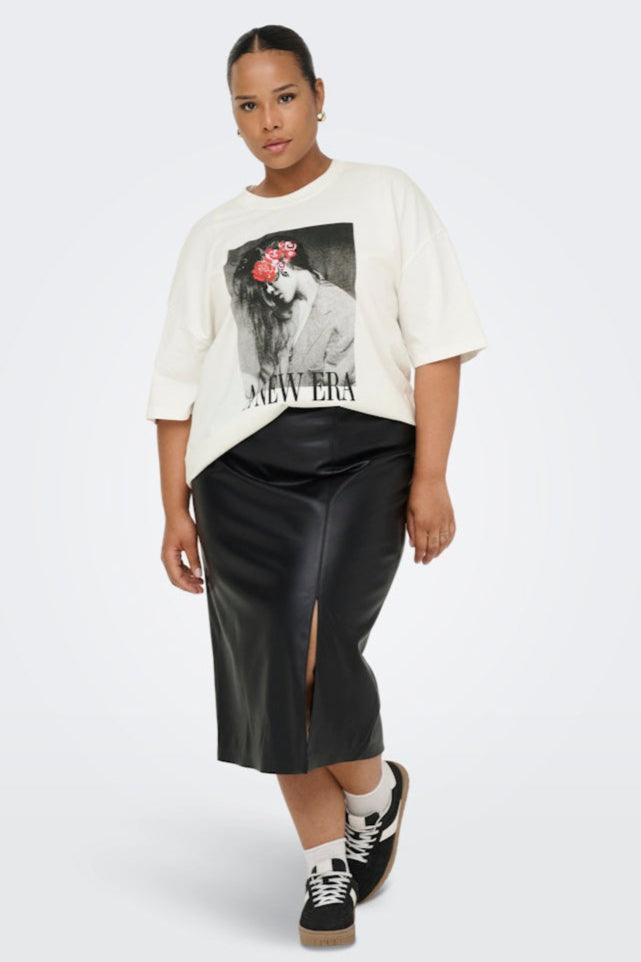 Winova Oversize T-shirt Råhvid
